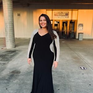 XScape Dress Black Long Sleeve